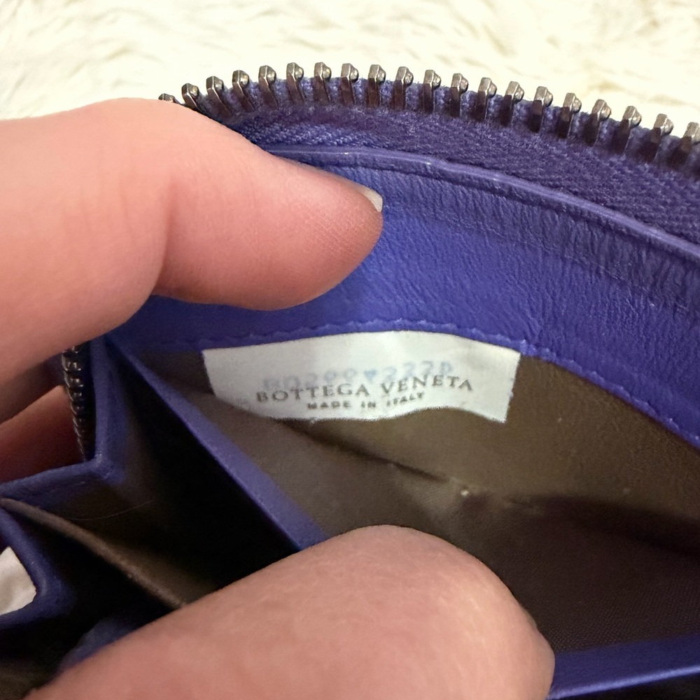 Bottega Veneta Violet Woven Leather Wallet - Picture 8 of 14